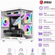 Apphirex Rosa X78 Ryzen 7 7800X3D / Msı B650M-B / RTX5060 8gb / 16GB Ddr5 6000MHZ / 1tb M.2 SSD / 240MM Sıvı Soğutma Beyaz Masaüstü Oyun Bilgisayarı