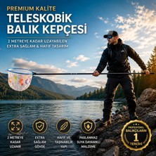 LRS Store Premium Teleskobik Balık-Havuz Kepçesi 2 Metre Uzayabilen Extra Sağlam Karbon  – Profesyonel Balıkçı Kepçesi
