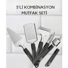 Moon Dizayn 5'li Paslanmaz Mutfak Seti