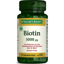 Nature's Bounty Biotin 5000 Mcg 72 Kapsül