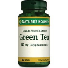 Nature's Bounty Green Tea 315 Mg 60 Kapsül - Dezenfektan Hediyeli (%72 Alkol)
