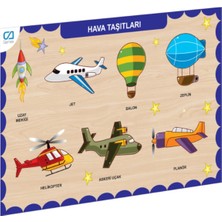 Ca Games CAAHS-3202 Ahşap Hava Taşıtları Bul-Tak – Gökyüzünü Keşfet, Eğlenerek Öğren!