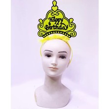 Hace Bazaar Happy Birthday Neon Sarı Taç