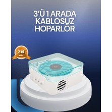 Hace Bazaar Bluetooth Hoparlör – 3-Ü-1 Saatli Gece Lambası ve Vintage Tasarım