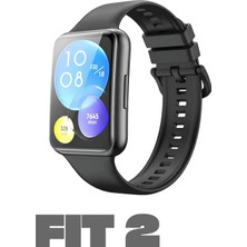 PSGT Huawei Watch Fit 2 Uyumlu Akıllı Saat Kordon Band Serisi Klasik Kordon Silikon Strap Kayış