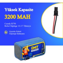 Ümit Maker Coredy R750 Robot Süpürge 3200 Mah Batarya