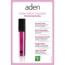 Timion Aden Satin Effect Lipstick - Saten Etkili Likit Ruj 07 Shimmering Fuchsia(Işıltılı Fuşya) Lütf