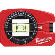 Milwaukee Su TerazisiAçı Ayarlı Cep Tipi 4932459597 Su Terazisi 10 cm Kırmızı Dayanıklı Plastik Malzeme ile Hassas Ölçüm
