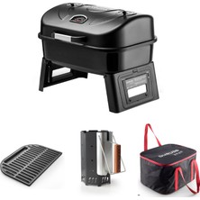 Guruss Go & Grill Barbekü Mangal Tam Set Siyah