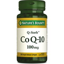 Nature's Bounty Coenzyme Q-10 100 Mg (Q-Sorb™) 30 Kapsül - Dezenfektan Hediyeli (%72 Alkol)