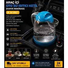  vezir 24 volt araç ıçi su ısıtıcı otomatik rezistanslı (kahve makinesi kettle)
