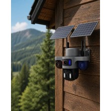 Hace Bazaar Güneş Enerjili Arıcı Kamerası 4g Sım Kartlı 9mp 3 Lens Yayla Güvenlik Kamerası 2 Yıl Garant