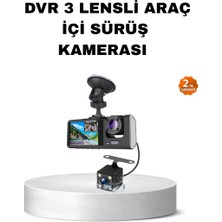 Hace Bazaar Üç Kameralı Araç Içi Kayıt Sistemi Full Hd Gece Görüşlü ve G-Sensör Destekli