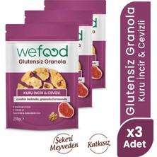 Wefood Glutensiz Granola Kuru İncir & Cevizli 250 gr 3'Lü