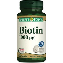 Nature's Bounty Biotin 1000 Mcg 100 Tablet