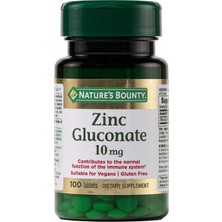 Nature's Bounty Zinc Gluconate 10 Mg 100 Tablet