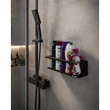 Blaene Mat Siyah 304 Paslanmaz Çelik Şampuanlık ve Banyo Organizeri - BTH-018