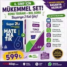 Akm Kitap Karekök Yayınları 6. Sınıf Türkçe ve Örnek Akademi Süper Ikili Matematik Seti 2 Kitap