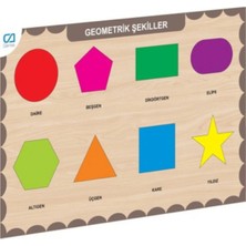 Ca Games CAAHS-3204 Ahşap Geometrik Şekiller Bul-Tak – Şekilleri Tanı, Eğlenerek Öğren!