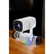 Hace Bazaar Şarjlı Projeksiyon Oyun Sinema Projektörü 4K Hd Görüntü Kaliteli