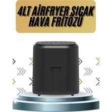 Hace Bazaar 4l Airfryer Hazneli Hava Fritözü Yağsız Fritöz Taşınabilir Fırın Işlevi Gören Pratik