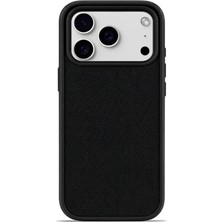 Piyasa Sepeti Aurum Vegan Leather Case Obsidian Noir iPhone 17 Pro Max