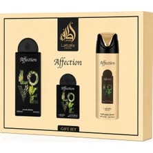 Lattafa Pride Affection Gift Set Edp 100 ml + Edp 20 ml + Parfüm Spreyi 200 ml Unisex Parfüm Hediye Seti