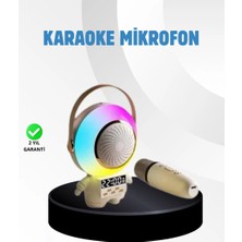 Hace Bazaar Renkli Işıklı Astronot Mini Bluetooth Speaker ve Karaoke Mikrofon