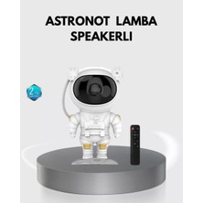 Hace Bazaar Astronot Şekilli Galaxy Projeksiyon Lambası Nebula Efektli Dekoratif Lamba