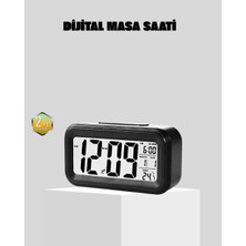 Hace Bazaar Fotoselli Dijital Masa Saati Aydınlatmalı Alarm ve Tarih Göstergeli