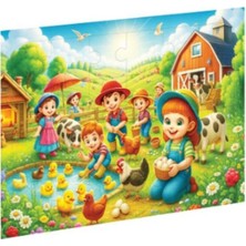 Ca Games Ca 3505 Ahşap Çiftlikteki Çocuklar Puzzle – Çiftlik Yaşamını Eğlenerek Öğren!