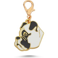 Dalis Pet Boxer Beyaz Altın Kaplama Mineli Tasma Aksesuarı