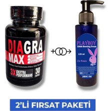 Tiklad Diagra Max Erkek Özel Geliştirme 30'lu Destekleyici Playboy Lib.ido Arttırıcı Krem 125 ml