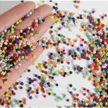 Yiğit Aksesuar 200 Gram 3.5 mm Karışık Renk Cam Kum Boncuk Kum