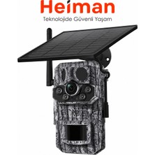 Heiman HM-886 3mp 4g Solar Panelli Gps Black Light Fotokapan