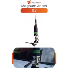 MEGAHAWK Magnum Anten Manyetik Tabanlı Uzun Çubuk Anten 12V Uyumlu Güçlü Çekim