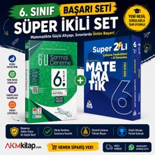 Akm Kitap Örnek Akademi 6. Sınıf Süper Ikili Matematik ve Evrensel Iletişim 6 Lı Sarmal Deneme Seti 2 Kitap