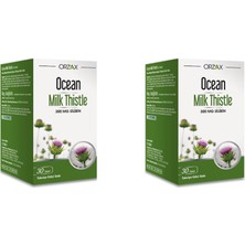 Orzax Ocean Milk Thistle 30 Tablet 2'li Paket Takviye Edici Gıda