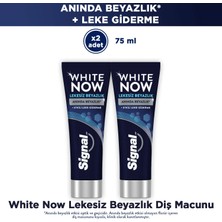 Signal White Now Diş Macunu Lekesiz Beyazlık Etkili Leke Giderme 75 ml X2