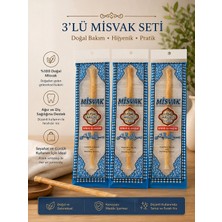Sewak Al-Haşimi İnce Misvak 3'lü Set - 6 Inç (15CM) Katı Formda Orta Sertlikte Beyazlatma Özelliği