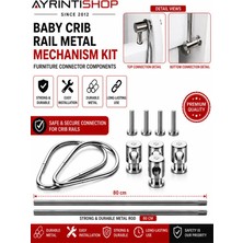 AYRINTISHOP Bebek Beşik Aksesuar Korkuluk Metal Mekanizma Aparatları