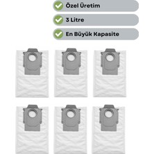 robotyedek Roborock Qrevo Curv 2 Flow Uyumlu Toz Çöp Torbası 6 Parça