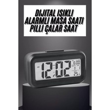 Hace Bazaar Gece Dijital Masa Saati Dijital Alarmlı LED Ekran Pilli Çalar Saat