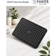 FAWER Faucet & Shower Siyah Robot Tepe Duş Başlığı
