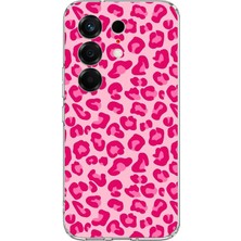 TechTree Tecno Camon 50 4g Uyumlu Pembe Leopar Tasarımlı Baskılı Silikon Kılıf