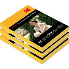 Kodak 3'lü Paket 10X15 Parlak Fotoğraf Kağıdı 260 Gram Hızlı Kuruma Özelliği ile Tüm Yazıcılara Uygun