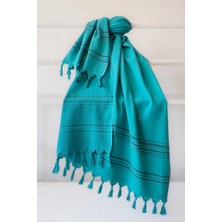 Çizgili Havlu Peştemal 90X170CM - Yumuşak Plaj ve Havuz Havlusu - %100 Pamuk-Cam Göbeği