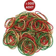 Ambalaj-Paket Lastiği Karışık Renkli (500 ADET)%100 KAUÇUK|100 Gr(Okul-Kırtasiye-Ambalaj-Paketleme)