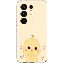 TechTree Tecno Camon 50 Pro 4g Uyumlu Sevimli Civciv ve Kalp Desenli Baskılı Silikon Kılıf