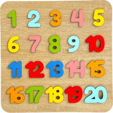 Tollihy Brinco Ahşap Montessori Okul Öncesi Eğitici Sayılar 20 Parça Bultak Puzzle Seti